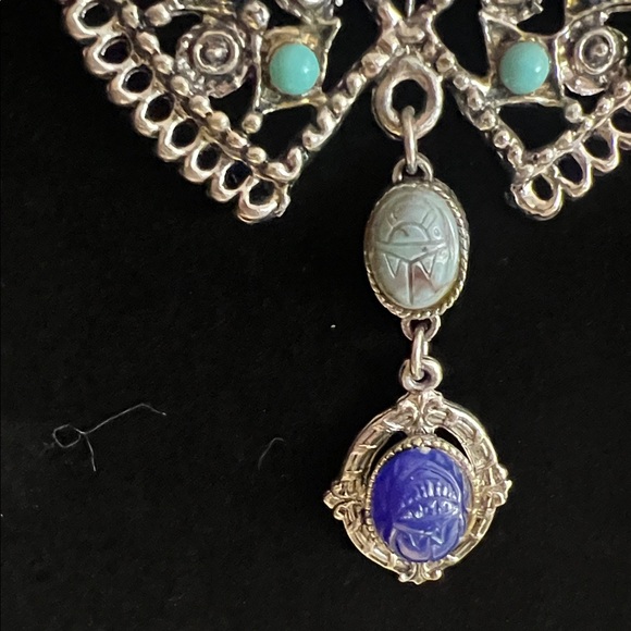 Elegant Blue and Silver Women's Necklace - Picture 4 of 8